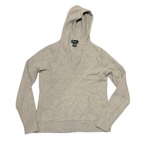 Evelyn cashmere hoodie sweater gray L
